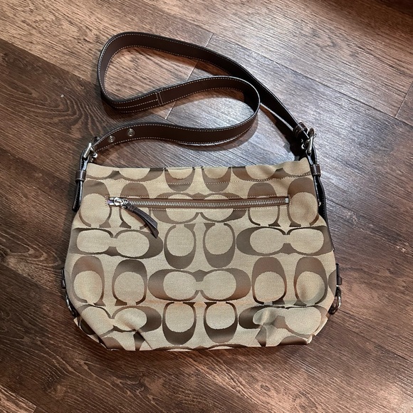 Coach | Bags | Coach Brown Patterned Shoulder Bag | Poshmark